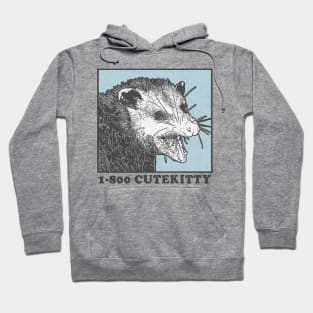 1-800 Cute Kitty / Possum Lover Design Hoodie